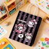 Sacola de Presente Sanrio Personalizada Bolsa Tote Desenho Animado Kuromi Sacola de Embalagem para Aniversário de Jardim de Infância Embalagem para Papelaria e Acessórios