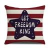 Funda de Almohada Día de la Independencia Transfronteriza Poliéster Resistente a Manchas Sala de Estar Sofá Cojín Cabecera de Dormitorio Almohada Estampada Venta al por Mayor