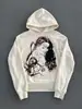 Ins Europeo y Americano Transfronterizo Retro Americano Gótico Estético Pintura Estampado Calle Alta Personalizado Sudadera con Capucha Casual Y2K