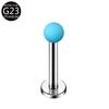 F136 Titânio Acrílico Borracha Bola Stud de Lábio Material G23 Joias para Piercing Atacado Transfronteiriço Amazon