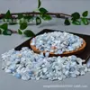 Ornamento de Pedrinhas com Pelo de Coelho Azul Natural, Gema Redonda Azul para Purificação de Energia, Cristal para Bonsai e Aquário, Cristal Redondo Azul