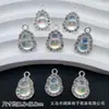 Incrustado con Diamantes, Calabaza de Jade Imitación, Estrella de Cinco Puntas, Cuentas Separadas de Múltiples Agujeros, Superficie de Anillo de Caja Mágica, Pulsera Collar de Cuentas Hecho a Mano para Bricolaje
