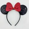 Faixa de Cabelo com Lantejoulas Cruzadas Laço do Mickey Acessórios de Cabelo com Laço do Mickey Mouse Grampo para Cabelo Vestido de Jardim Faixa de Cabelo Foto Real