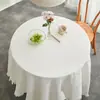 Mantel cuadrado pequeño para mesa de café blanca, cubierta para mesita de noche, mantel de algodón y lino redondo para escritorio y mesa de comedor, estilo de lujo ligero, venta al por mayor transfronteriza