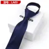 Vestido Preguiçoso Zíper Gravata Masculino Preto Estilo Coreano Casamento Noivo Estreito Zíper Fácil de Puxar Sem Nó Moda Masculina