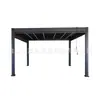 Gazebo Bioclimático Manual de Aluminio con Techo de Lamas para Exterior, Jardín de Villa, 3*4m, Exportación