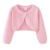 Camisa de Aire Acondicionado para Niñas 2024 Primavera Cárdigan Delgado de Punto Verano Hueco Suéter de Algodón para Bebé Chal Infantil Venta al por Mayor