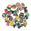 Juego Clásico Mario Zapatos con Agujeros Accesorios Hebilla de Zapato de Pegamento Suave de PVC Zapatos DIY Flor de Zapato Accesorios para Zapatos de Jardín Decorativos