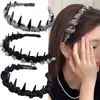 Diadema de Moda Estilo Coreano Lujo Ligero Envuelto en Pedrería Diadema de Malla Brillante de Gama Alta con Dientes para Salir y Accesorios Firmes para el Cabello
