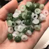 Cuentas de jade de imitación de jade blanco de Hotan de Xinjiang con agujero grande, cuentas sueltas de 10 mm para pulseras, pendientes y accesorios