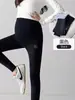 Calças de maternidade para primavera e outono, calças shark para uso ao ar livre, leggings grossos forrados com fleece para inverno, calças de yoga plus size, roupas de maternidade para inverno