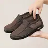 Sapatos de Pano de Pequim Antigo para Homens, Sapatos de Verão para Pessoas de Meia-Idade e Idosos, Sapatos Casuais Antiderrapantes de Solado Macio, Slip-On Respiráveis Sapatos de Pai