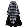 Comercio Exterior Transfronterizo Falda Grande Retro Medieval Dobladillo Grande Falda Larga Irregular Roja y Blanca Ropa Top con Ceñidor en la Cintura