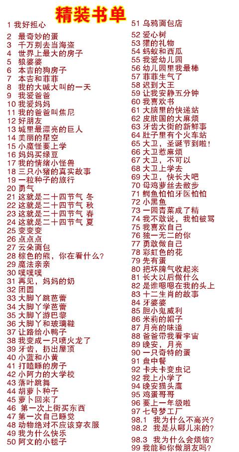 精装书单1