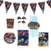 Decoración para Fiesta Temática de Camiones Grandes Suministros Tela de Fondo Decorativa Monstruo de Fuego Camión de Juguete Banderín de Cumpleaños para Niños