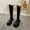 Botas altas para mujer, nueva colección otoño/invierno 2026, con un diseño que estiliza la figura, suela gruesa y forro de felpa, en estilo de botas Martin, botas largas y botas altas de equitación