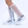 Cubrezapatos Impermeables de Caña Alta con Capa Impermeable Cremallera Botas de Lluvia Resistentes al Desgaste Engrosados Antideslizantes Cubrezapatos Impermeables para Hombres y Mujeres Viajes al Aire Libre