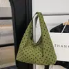 Bolso Tote de Axila con Lunares Simple y Elegante para Mujer, Nuevo Modelo Invierno 2025, Bolso de Mano y Bolso de Hombro Versátil de Pana de Alta Gama