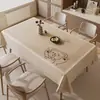 Toalha de mesa estilo Wabi-sabi, à prova d'água e de óleo, sem lavagem, novo modelo 2026, jogo americano, luxo leve com toque de alta qualidade, protetor de mesa em PVC