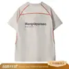 Camiseta de Manga Corta Estilo Montaña para Exteriores para Hombres y Mujeres, con Costuras Visibles y Mangas Raglán, Corte Holgado, Estampado de Letras Color-Bloque, Top de Secado Rápido
