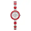 Reloj de cuarzo de lujo de alta calidad para mujer, reloj de pulsera redondo moderno y a la moda, adecuado como accesorio o regalo