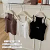 Nuevo top sin mangas halter con estampado de lazos, dulce y fresco, top versátil de corte ajustado para usar tanto solo como debajo de otra prenda