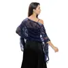 Chal Bordado de Estrella y Luna de Alta Calidad Transfronterizo Novia Vestido de Boda Vestido de Noche Cheongsam Chal para Mujer