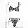 Plataforma Transfronteriza Popular Europeo y Americano Sexy Encaje con Varilla Sexy Conjunto de Ropa Interior de Tres Puntos para Mujer Se Puede Enviar en Nombre de Otros