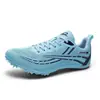 Nuevo modelo de otoño de zapatillas de clavos juveniles para atletismo, sprint, entrenamiento de examen físico, carrera y salto de longitud para hombres