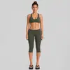 Conjunto de yoga transfronterizo con sujetador deportivo a prueba de impactos con espalda cruzada, conjunto casual de Pilates y fitness para correr al aire libre para mujer
