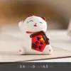 Figura de Gato de la Suerte para Hogar y Coche, Cerámica Grande y Pequeña, Regalos Creativos, Decoración de Sala de Estar, Gatito Lindo, Mascota Adorable