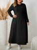 Ropa de Mujer Tallas Grandes Transfronteriza de Amazon para Chicas Gorditas, Vestido Casual con Capucha, Nuevo Estilo Otoño, Vestido de Línea A que Ceñe la Cintura