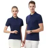 Direto da fábrica roupas de trabalho de algodão camiseta logo da empresa camiseta de algodão camisa polo gola alta roupas de trabalho bordado