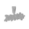 Colar Cubano de Venda Quente da Amazon Cross-Border Tk Liga de Metal Pingente com Letra Inglesa Dann Cravejado de Diamantes Corrente Longa Masculina