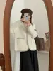 Novo Cardigan de Malha Faux Mink Estilo Transfronteiriço Outono/Inverno 2025 Gola V Elegante Suéter Amplo para Mulheres
