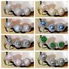 Pendientes de perlas de circón flash lujo ligero anillo de perlas ajustable cuentas de concha moda para ir al trabajo Joker traje mujer al por mayor