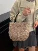 Transfronterizo 2025 Lujo Ligero Otoño Nueva Moda Felpa Bolso Personalizado Elegante Peludo Moda Bolso Cubo