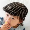 Gorra para Niños Dc Logo de Corona Boina 100% Algodón Cuadros Rayas Gorra de Visera Gorro de Bebé para Primavera y Otoño