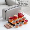 Juego de Té de Viaje para Exterior Traje Tetera de Cerámica Juego de Té Kung Fu Portátil Actividades de Negocios Regalo de Alta Gama