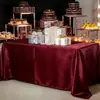 Mantel de Banquete de Alta Calidad, Elegante Mantel Cuadrado, Nuevo Set de Manteles de Satén de Seda de Color Sólido, Engrosado para Reuniones de Oficina y Exposiciones