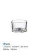 Taza de Vela de Vidrio Taza Vacía Decoración de Sala de Estar Botella de Aromaterapia Taza de Regalo para Velas Portavelas de Cristal Taza Portavelas Transparente al por Mayor