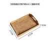 Bandeja de té rectangular hecha a mano de ratán para el hogar, bandeja de té con drenaje, bandeja para burbujas secas, bandeja de almacenamiento de joyas, bandeja de té, bandeja de almacenamiento de té