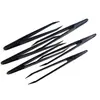 Pinzas de Plástico Negro Puntiagudas Herramienta de Desmontaje y Emparejamiento Manicura Joyería Clip Auxiliar Hecho a Mano