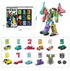 Robot de Transformación Digital Set de Ensamblaje 0-9 Coche Equipo Genial Niños Juguete Educativo Regalo