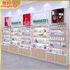 Gabinetes de Exhibición de Productos Personalizables, Estanterías Combinadas Hierro-Madera para Tiendas de Conveniencia, Exhibidores de Productos para Tiendas de Cosméticos, Combinación Acero-Madera