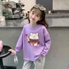 Camiseta de Manga Larga 100% Algodón para Niños Estilosa de Dibujos Animados Base para Bebé Nuevo Otoño 2026 Top de Primavera/Otoño para Niñas
