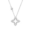 Chapado Electrolítico de Oro Real Collar de Trébol de Cuatro Hojas Más Vendido en Xiaohongshu para Mujeres, Cadena de Clavícula Simple y Lujosa con un Toque de Alta Gama, Disponible para Dropshipping