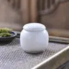 Mini Pote de Cerâmica para Chá, Pote Selado de Pó de Gesso, Pote para Armazenamento de Chá de Flores, Garrafa Pequena de Porcelana, Caixa de Chá Portátil