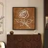 Arte de parede de sala de estar vintage estilo francês, pintura de armário de entrada com borboleta e floral, pintura decorativa retro de alta qualidade para sala de jantar e quarto