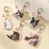 Chaveiro Acrílico 2D Novo Transfronteiriço Meme de Gato Fofo Chaveiro de Gato Chorando